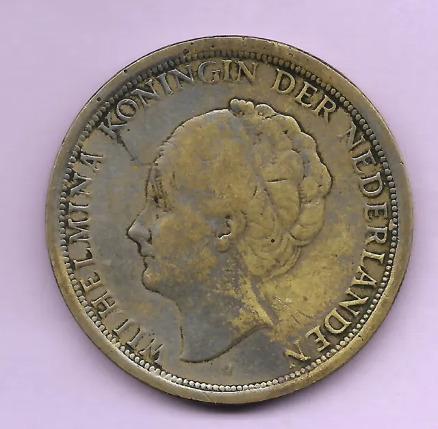 Copie 2,5 Gulden PAYS-BAS 1930, 20.75 G, Ø 37.5 mm, Wilhelmina, Hollande