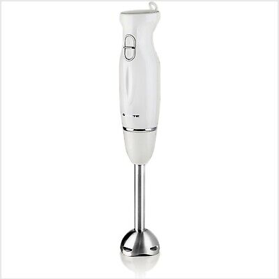 Ovente Immersion Electric Hand Blender with Stainless Steel Blades White HS560W