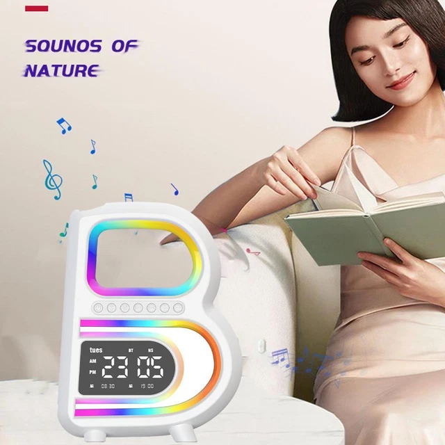 Smart Alarm Clock with Bluetooth Speaker Lamp Smart Watch for Home Office Decor%