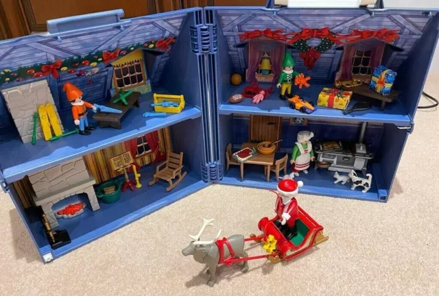 Playmobil 5755 My Take Along Holiday Home Christmas Santa House with Box & Instr