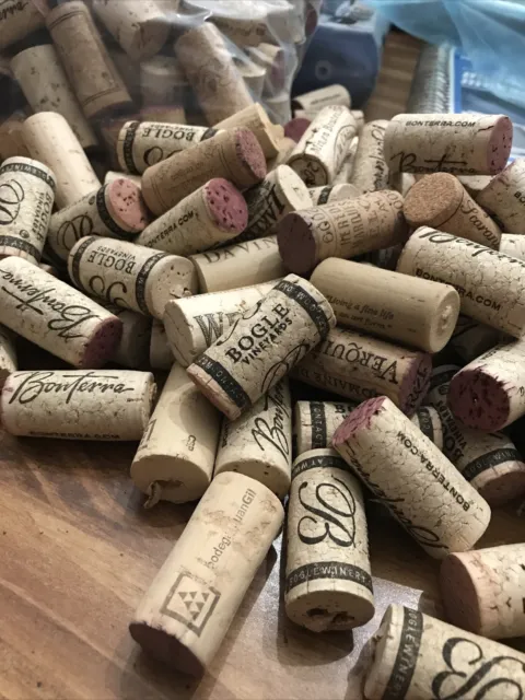 50 Branded Winery Markings Assorted Wine Corks Crafts Wreaths Centerpieces