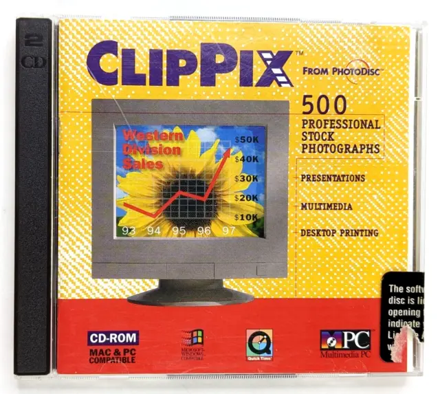 Clippix PhotoDisc 500 Fotografías de Stock Libre de Regalos Fotos Imágenes De Colección 1994