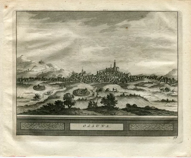 Osuna en el siglo XVIII. Grabado Pieter van der Aa, 1715