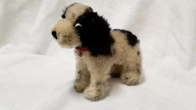 Alter STEIFF Hund Cocker Spaniel "COCKIE" ca. 10cm Höhe, mit Knopf