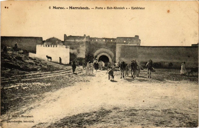 CPA AK MARRAKECH Porte Bab-Khmich Extérieur MAROC (688647)