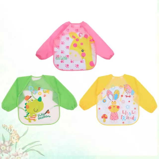 3Pcs Aprons Artist Painting Aprons Baby Bib Apron Baby Smock for Eating