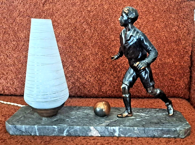 Lampe de chevet vintage socle marbre d'occasion - Décoration