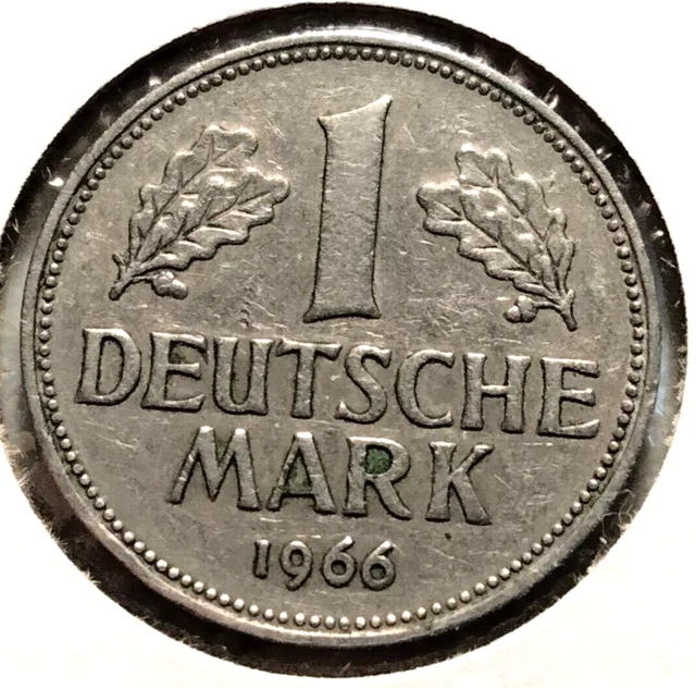 1966-D  Germany 1 Deutsche Mark Coin  - KM#110- Combined Shipping   - (INV#9533)