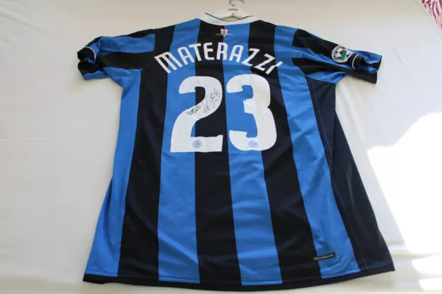 Maglia Vintage Inter Serie A Firmata 2006 Da Marco Materazzi Lega Calcio