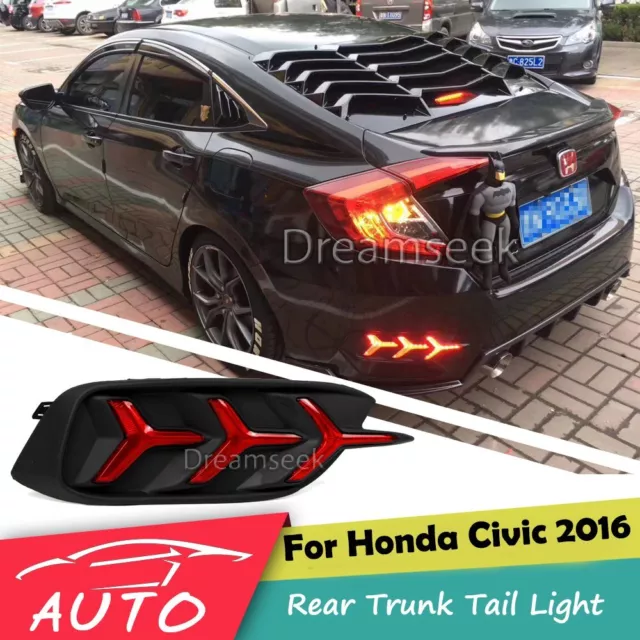 LED Rear Bumper Tail Light for Honda Civic Sedan 2016 2017 Brake Turn Lamp Red