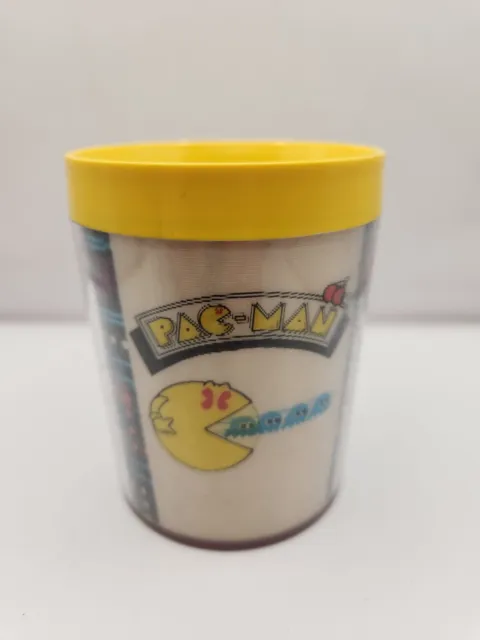 Pac Man 1980 Holographic Lenticular Coffee Mug Thermo Serve Bally Midway Yellow
