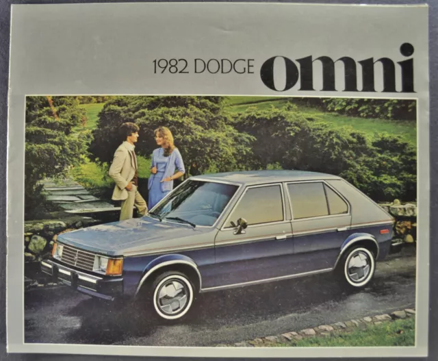 1982 Dodge Omni Catalog Brochure E-Type Sedan Mitsubishi Excellent Original 82