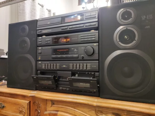 Chaine Hi-Fi JVC vintage entièrement fonctionnelle!!!!!!!