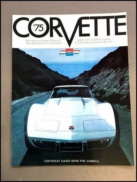 1975 Chevrolet Corvette Vintage Original Car Sales Brochure Catalog