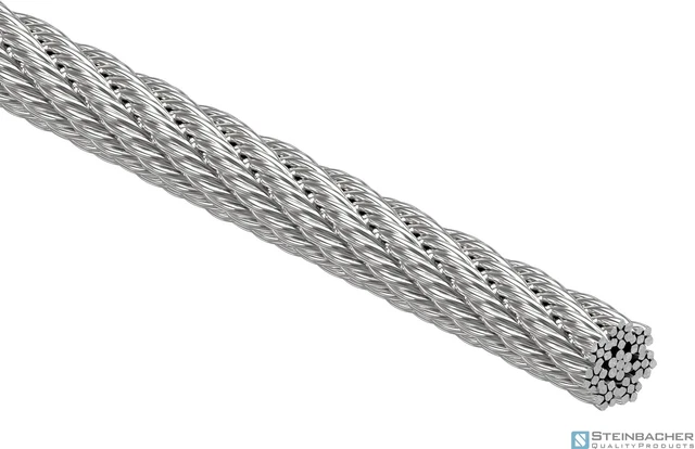 Câble en acier inoxydable Ø 5mm, 7x7, longueur 50m, V4A | STEINBACHER©