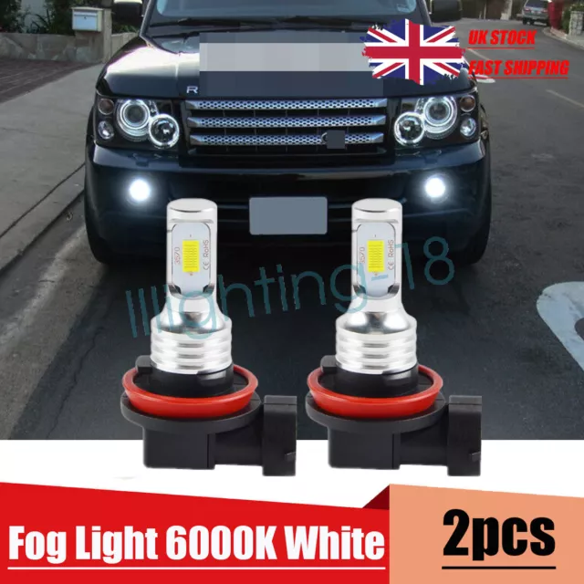 2x H11 BULBS FOG LIGHT LED XENON WHITE FOR RANGE ROVER SPORT L320 LS 2005-2013