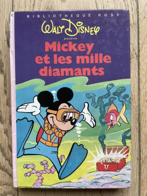 Livre Bibliothèque Rose Walt Disney Présente Mickey Et Les Mille Diamants 1984