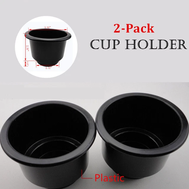 Storage Cup 2PCS Black Boat Plastic Cup Drink Can Holder Boat Marine RV Supplies