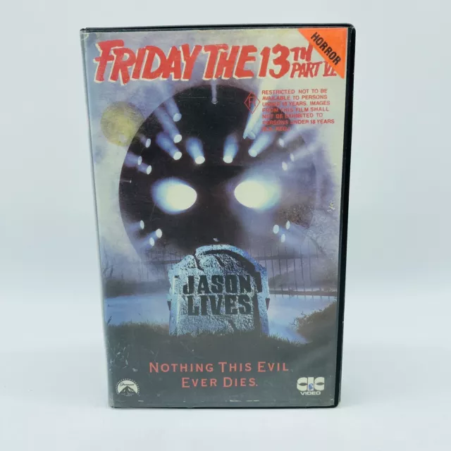 FRIDAY THE 13TH Part 6 Jason Lives VHS CiC Original Release Big Box EUR