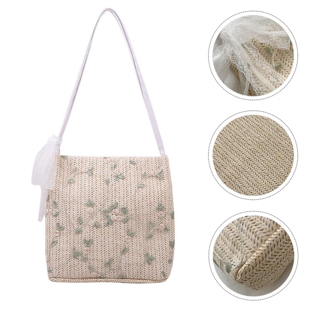 Women Shoulder Bag Hand-hold Bag Diagonal Bag Women's Tote Handbags Straw Bag
