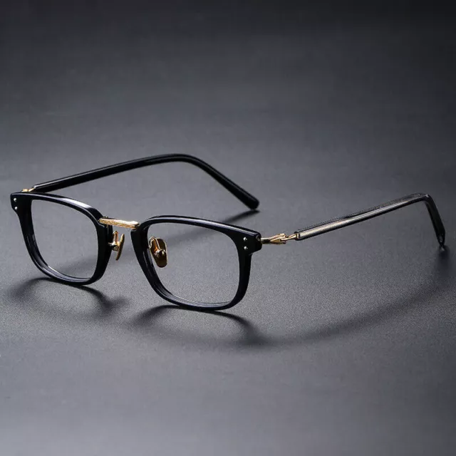 Bespoke Acetate Titanium Reading Glasses 47mm Rectangle Readers 0.5 ~ 6.0 B