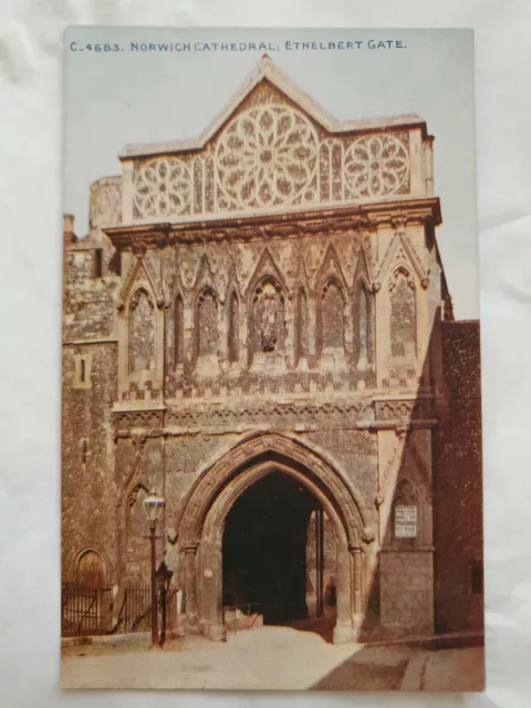 Norwich Cathedral, Ethelbert Gate - Photochrom C_46B3 Celesque Series Unposted