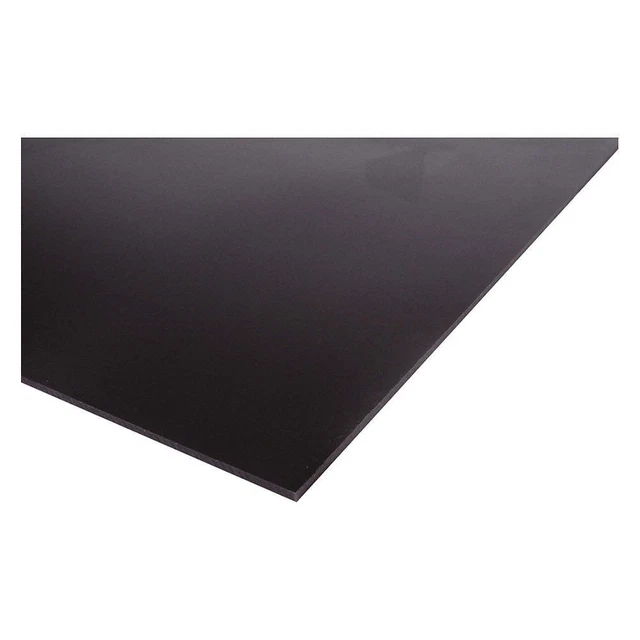 GRAINGER APPROVED 2NHX8 PlstcSheet,UHMWPE,24"x48",0.5"T,Blk,Opaq