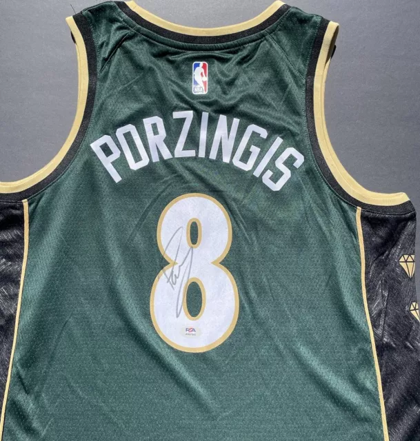 Kristaps Porzingis Signed Autographed Boston Celtics Jersey Psa/Dna Coa Pony