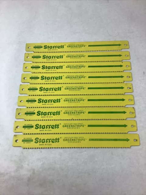 NOS Green Stripe Starrett Hacksaw Blades SF 1404-7 x9