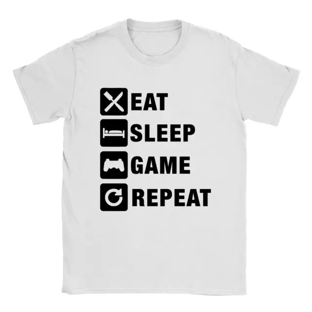 T-shirt da uomo Eat Sleep Game Repeat divertente Playstation Xbox regalo CoD