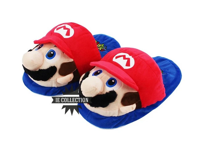 SUPER MARIO BROS. CIABATTE PER BAMBINI pantofole slippers nuove lugi  peluche EUR 39,90 - PicClick IT