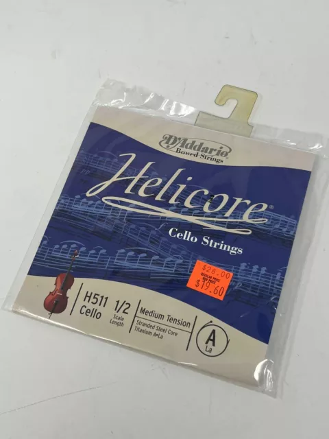 NEW - D'Addario Helicore Medium Tension Cello String  1/2  H511