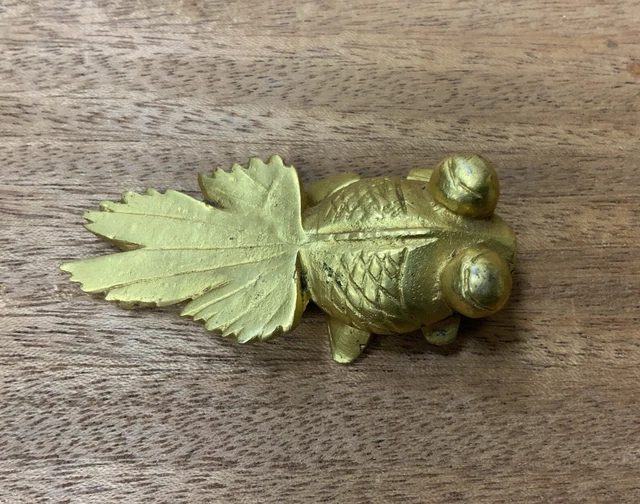Broche Vintage Monique Védié - Épingle à Thème Raisin Vert - Pièce D'artiste Français - Occasion