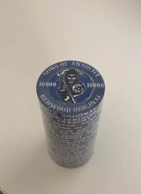 BLISTER da 25 Fiches - Poker chips ceramica replica Sons of Anarchy Valore 10000