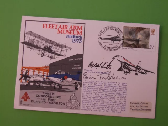 Fdc Flown Final Flight Concorde 002 Fairford - Yeovilton Signed Brian Trubshaw