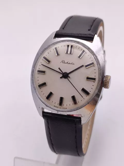 Raketa 2609.Ha Vintage Analog Men's Soviet Russian Mechanical Wristwatch Ussr