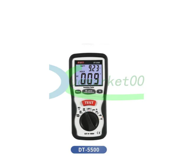 ONE CEM DT5500 Insulation Testers Large Dual Display with Backlight NEW