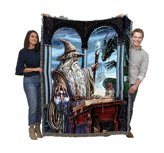 Pure Country Weavers Wizard's Emissary Dragon Blanket by Ed Beard Jr - Gift F...