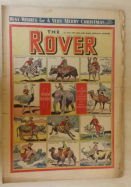 Comic-THE ROVER, No.1278, 24th December 1949 ROUGH RIDERS