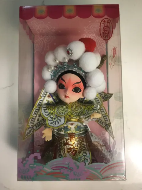 Chinese Beijing Peking Opera Characters Silk Dolls Folk Features Handmade Crafts