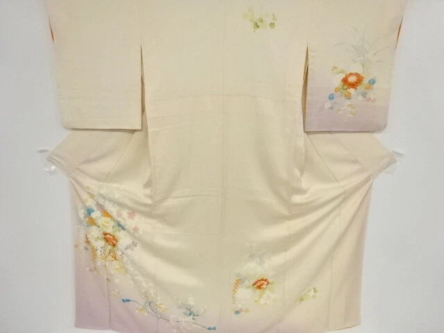 36999# Japanese Kimono / Antique Kimono / Flower Cart