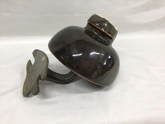 Brown Porcelain High Voltage Power Line Insulator Large