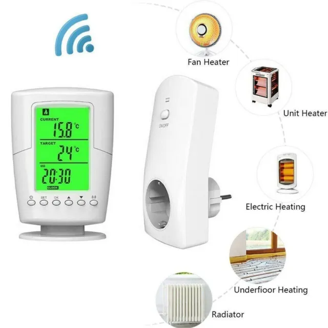 Steckdosen Thermostat 5-30 C für Infrarot Heizung Klimageräte
