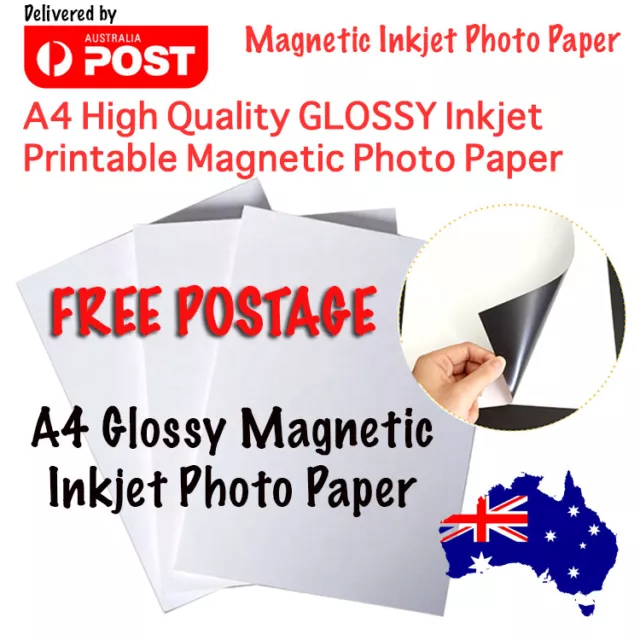 BULK -  Glossy A4 Magnetic Photo Paper for Inkjet Printers.