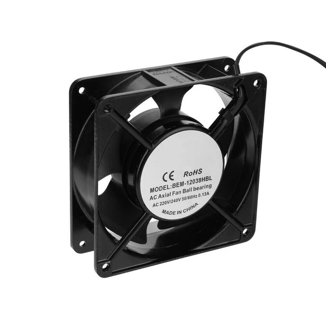 Cooling Fan 0.13A 15.5oz 200~240V 2600 (r/min) 82CFM BEM-12038HBL HVAC