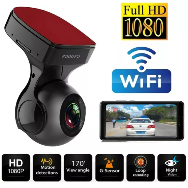 Auto HD Kamera Dashcam WLAN/USB Fahrzeug 1080P G-Sensor Video DVR Recorder Cam