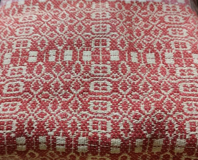 New Primitive Wentworth CREAM RED LOVER'S KNOT COVERLET Bedspread Cover TWIN