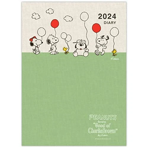 PEANUTS SNOOPY 2024 A5 monthly planner Snoopy and Woodstock starts