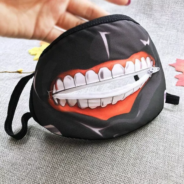 Tokyo Ghoul Kaneki Ken Cotton Mask w/Mouth Zipper for Halloween Anime Cosplay 3