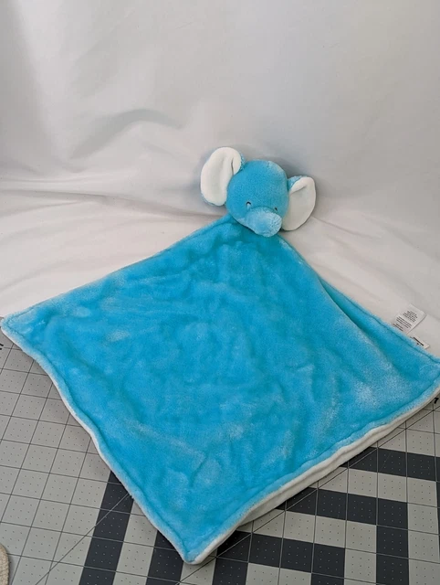 Carters Teal Elephant Plush Lovey Security Blanket Stuffed Animal Toy